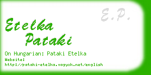 etelka pataki business card